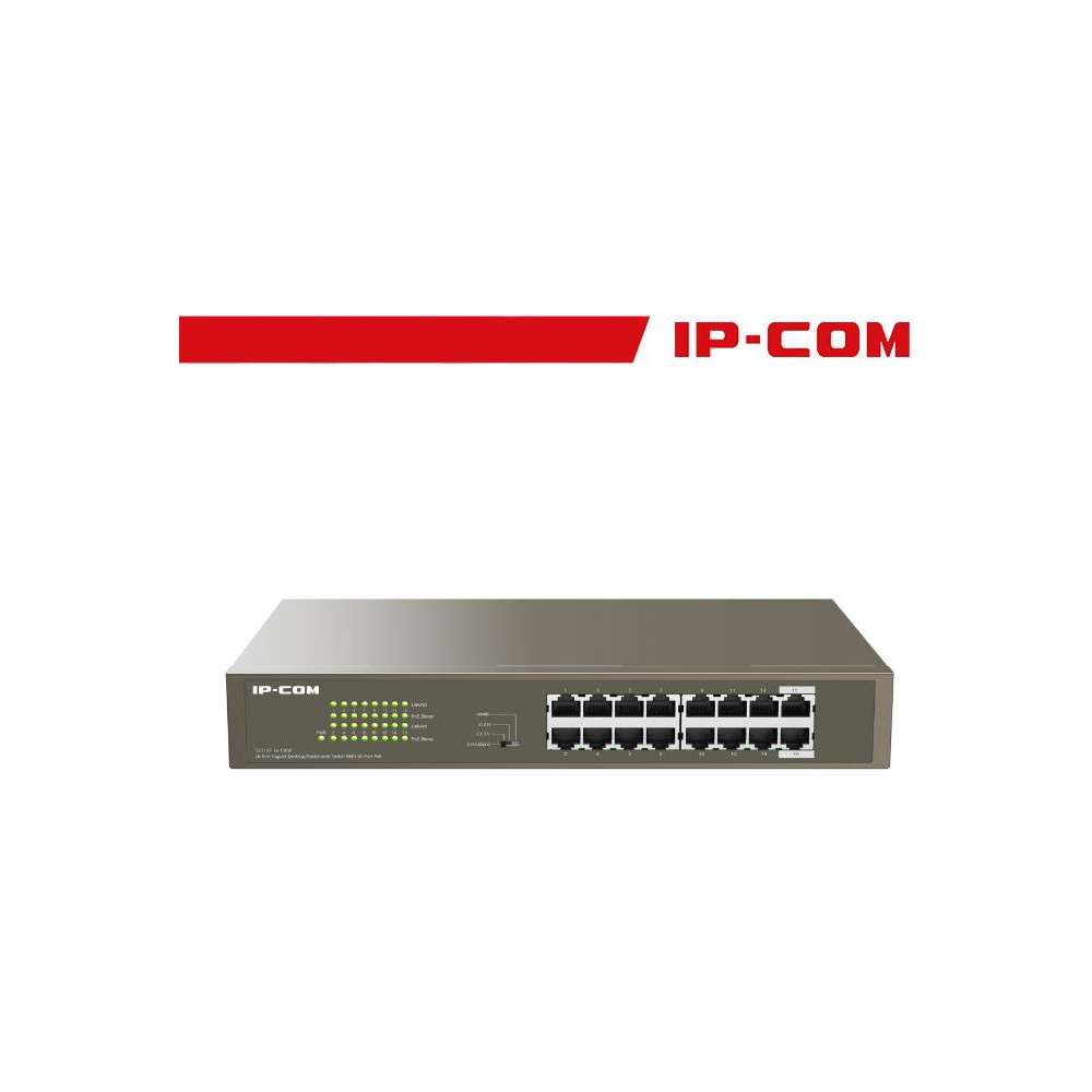 IP-COM Switch 16 porte Gigabit Desktop/Rackmount PoE - G1116P-16-150W