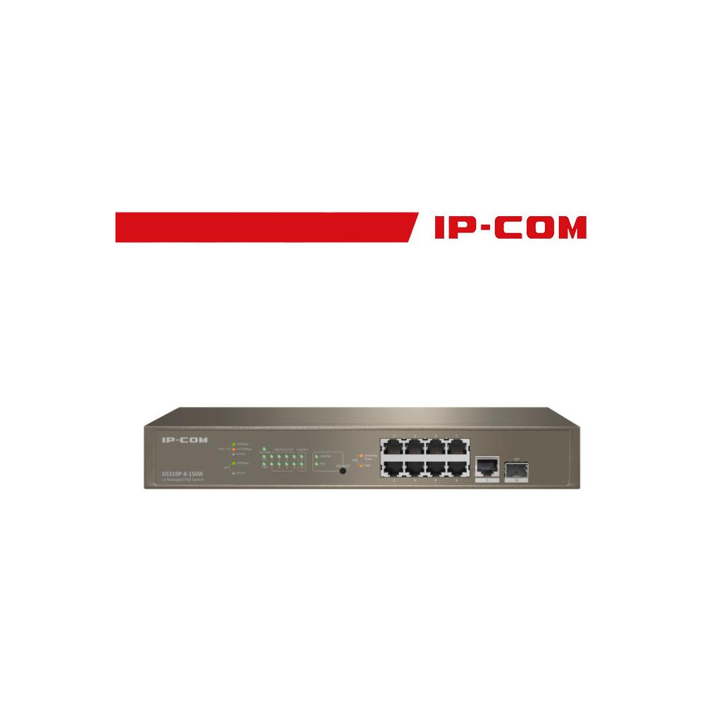 IP-COM Switch L3 Managed PoE 8 porte 10/100/1000 50W - G5310P-8-150W