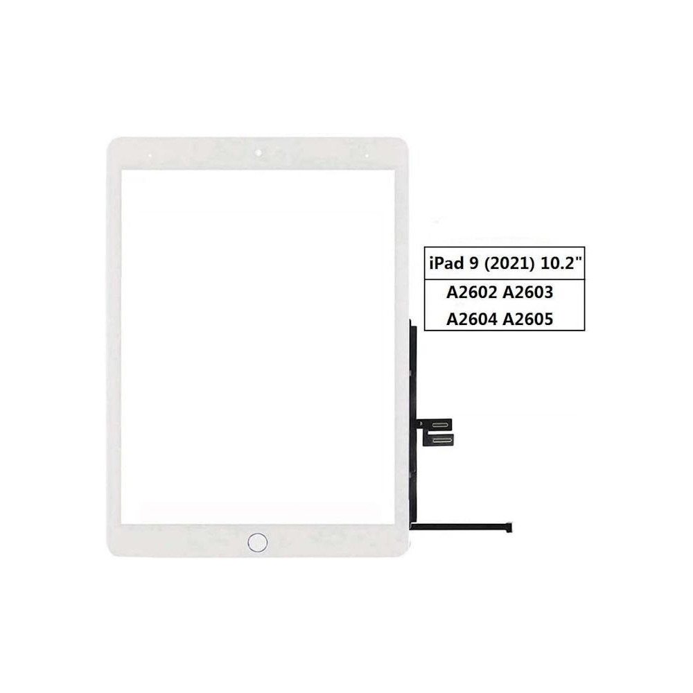 Touch per iPad 9 10.2'' con pulsante Home A2602 A2603 Bianco