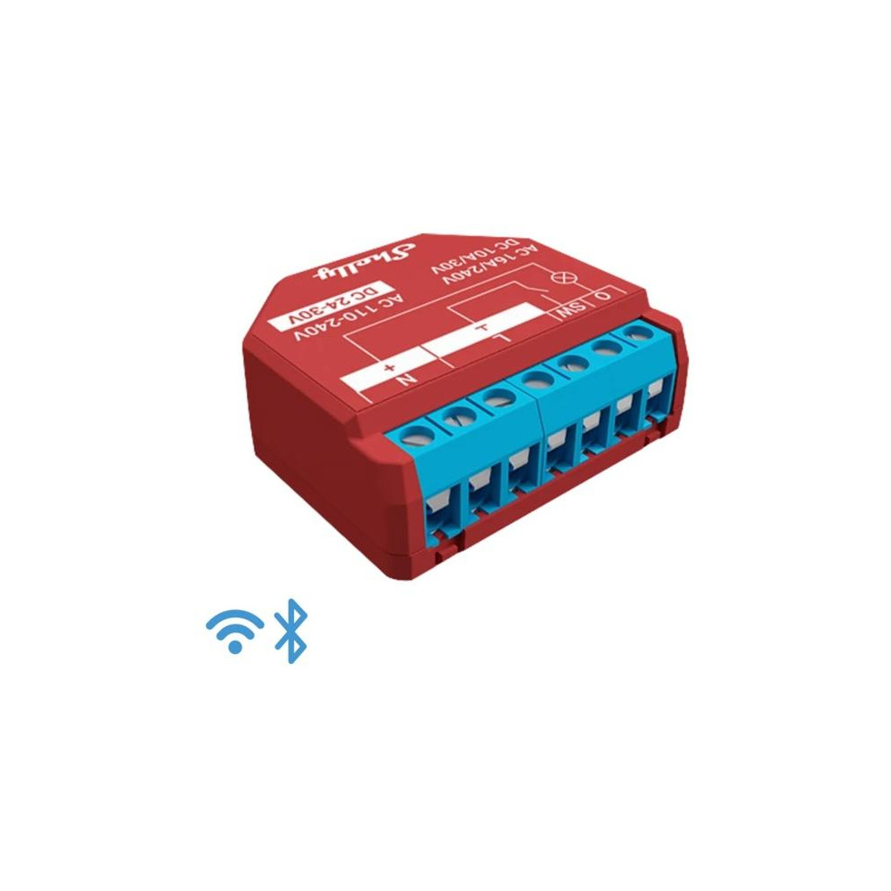 Shelly Plus 1PM - Smart Relay 16A  AC/DC WiFi/BT + PM