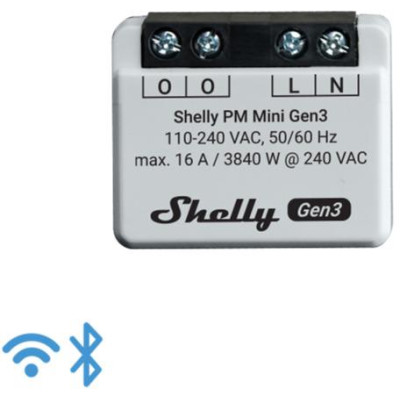 Shelly Mini PM Gen 3 - Smart module 4 Input 16A  AC WiFi/BT + PM