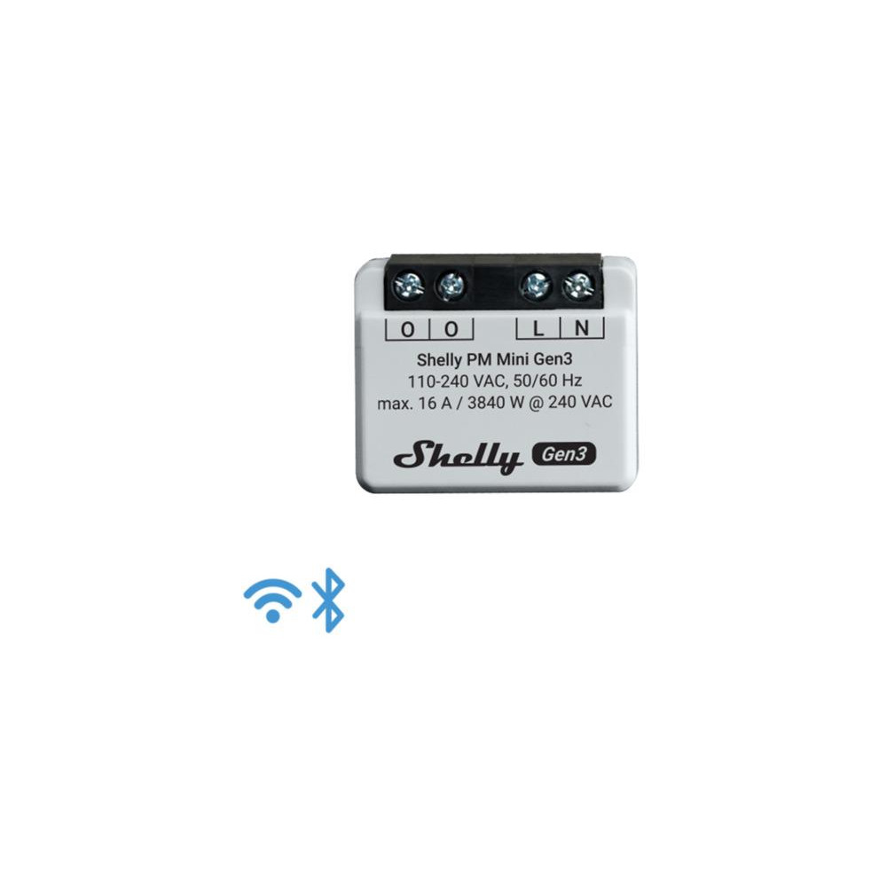 Shelly Mini PM Gen 3 - Smart module 4 Input 16A  AC WiFi/BT + PM