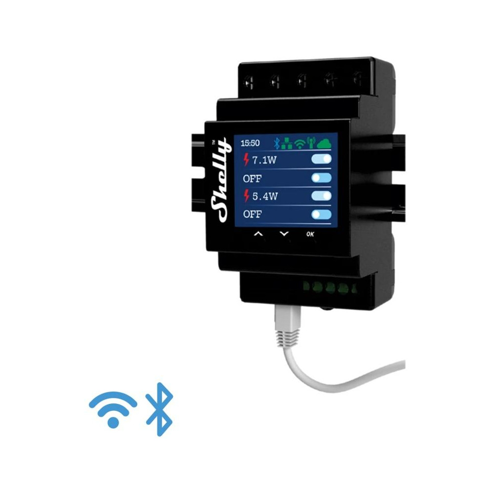 Shelly Pro 4PM - IP Smart Relay DIN 4 ch. LAN/WiFi/BT + PM