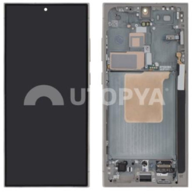 Galaxy S24 Ultra (S928B) Display a schermo intero grigio titanio con cornice