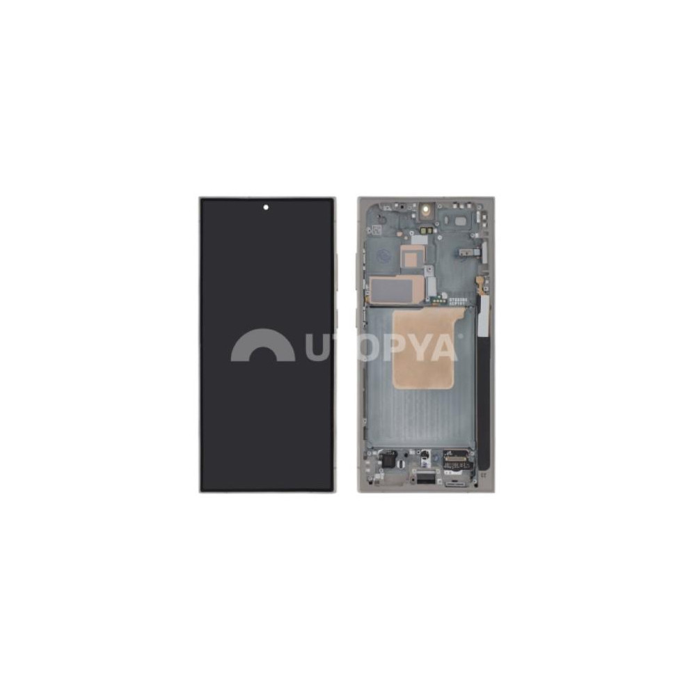 Galaxy S24 Ultra (S928B) Display a schermo intero grigio titanio con cornice