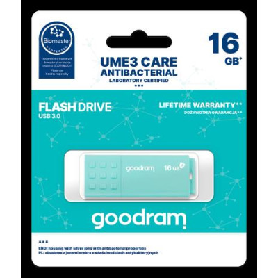 Pendrive GoodRAM 16GB UME3 CARE - ANTIBATTERICA - USB 3.0