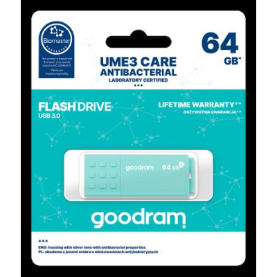 Pendrive GoodRAM 64GB UME3 CARE - ANTIBATTERICA - USB 3.0