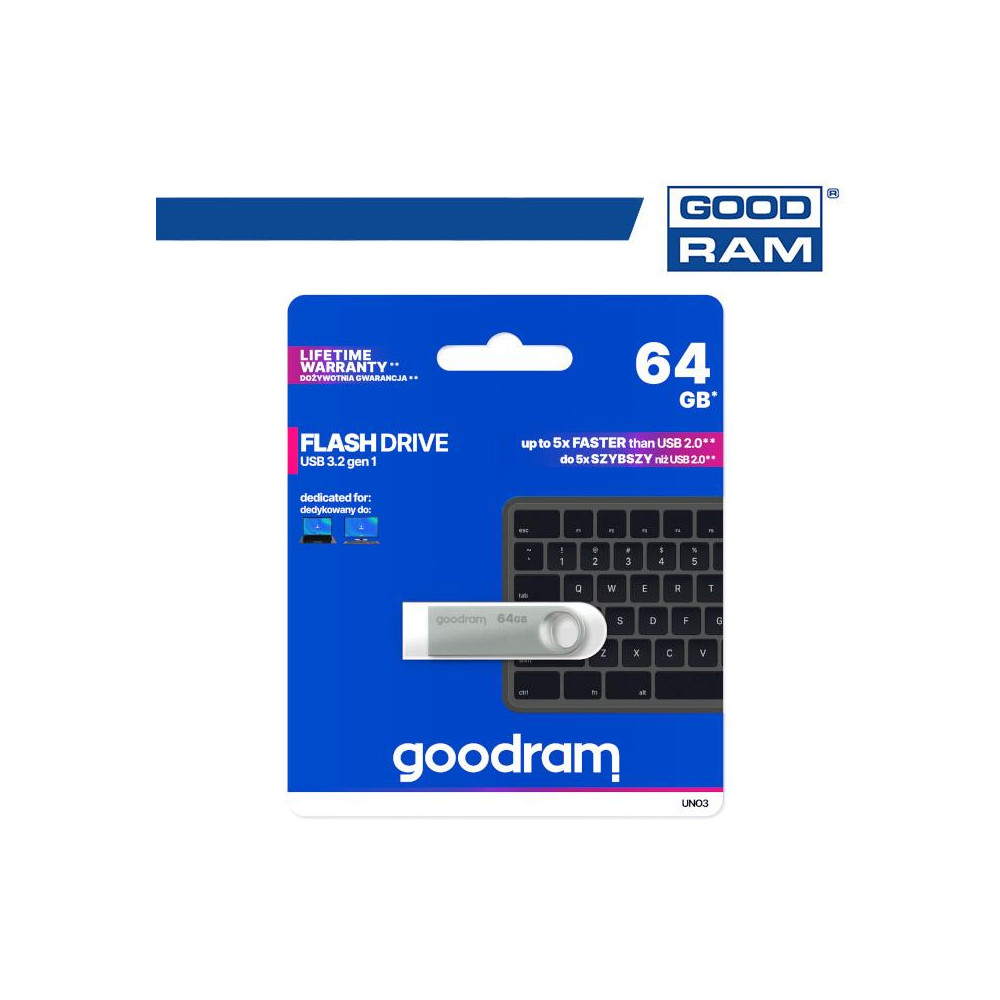 Pendrive GoodRAM 64GB UNO3 USB 3.2 - retail blister