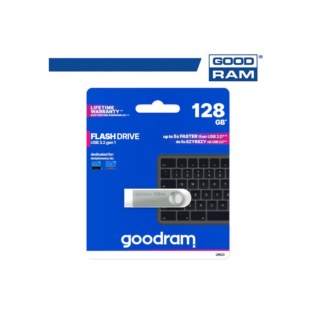 Pendrive GoodRAM 128GB UNO3 USB 3.2 - retail blister