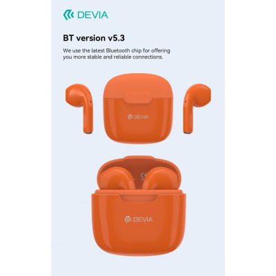 Auricolari Devia TWS-K1 Bluetooth 5.3 EM057 Arancio