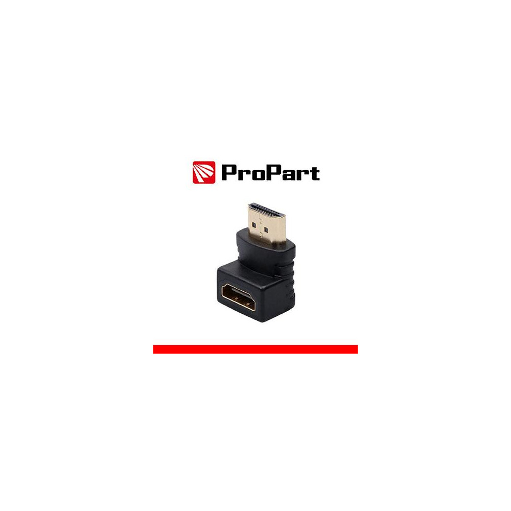 Adattatore Spina HDMI (19PIN) – Presa HDMI (19PIN) 90° dorat