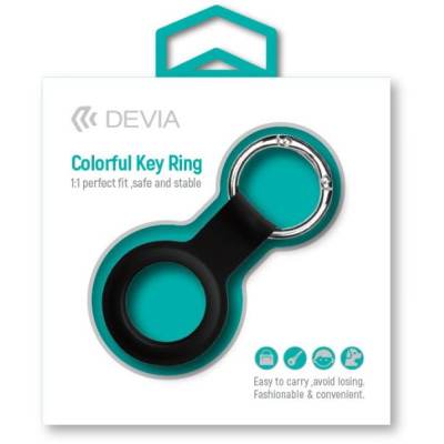 Portachiavi per AirTag Apple in morbido silicone colore Nero