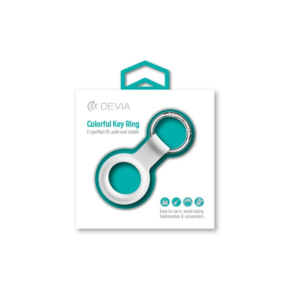 Portachiavi per AirTag Apple in morbido silicone colore Bian