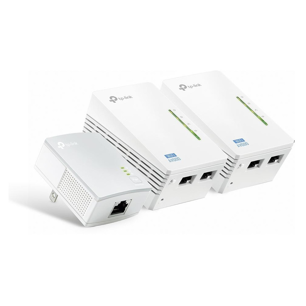 Kit powerline AV600 WiFi 300Mbps 2 Porte LAN (3 Pezzi)