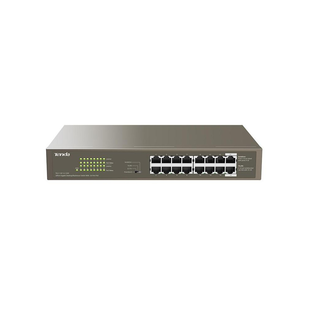 Switch 16 porte Gigabit PoE TEG1116P-16-150W