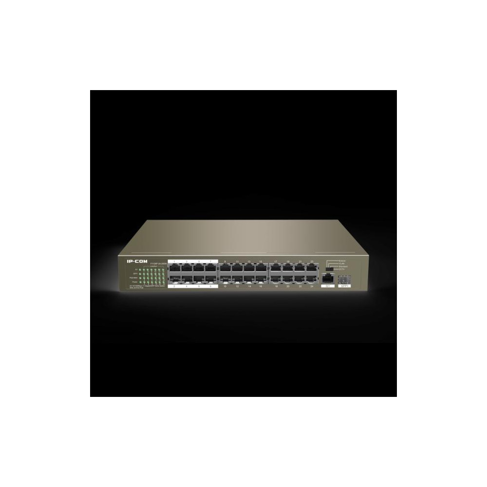 Switch 24 porte PoE 10/100Mbps + 1 Gbit + 1 slot SFP IP-COM