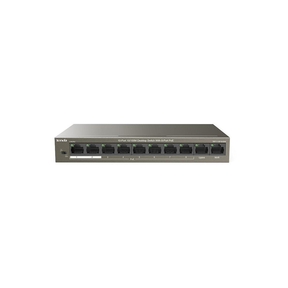 Switch unmanaged 10/100Mbit PoE Desktop Tenda TEF1110P-8-63W