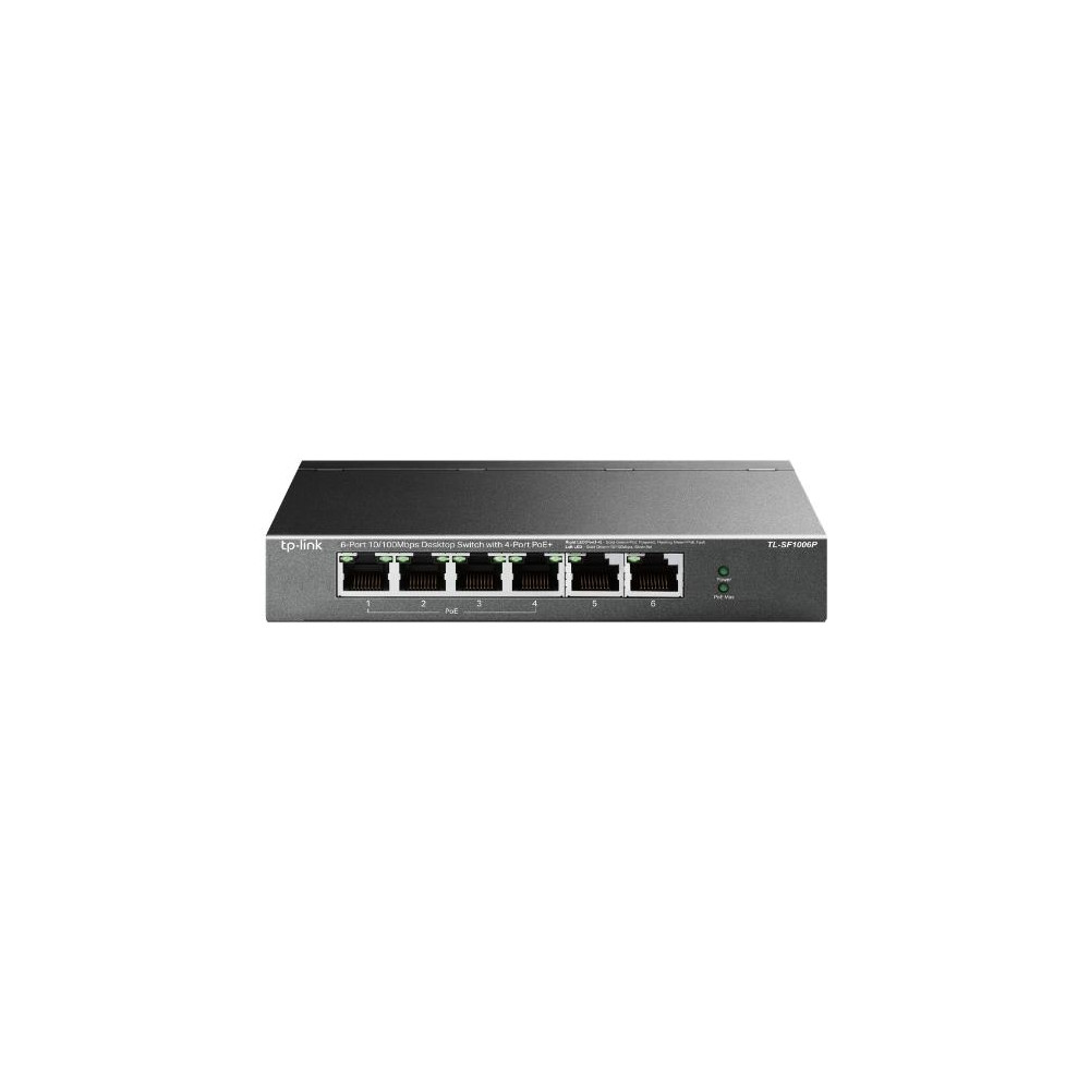 Switch desktop 6 port 10/100Mbps con 4 porte PoE+ TL-SF1006P