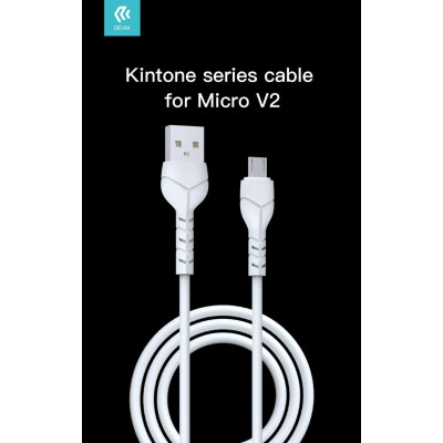 Kintone Cavo Micro Usb 5V 2.1A 1Mt Carica e dati Bianco