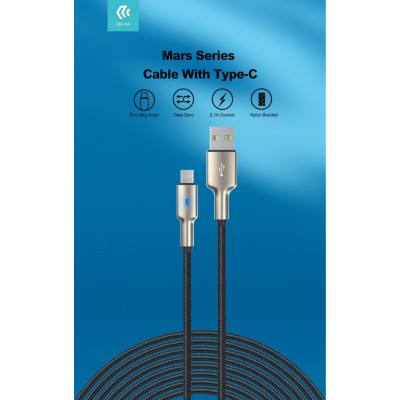 Cavo Usb-A - Tipo-C in lega zinco e nylon intrecciato 1.5 mt