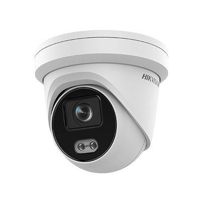 TURRET IP Hikvision 4MP, Ottica Fissa 2.8mm PoE,  COLORVU