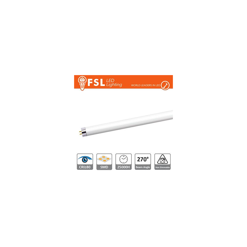 T5 LED Tubo Vetro - 12W 1000LM 4000K G5 PF0.5 Size:870x21mm