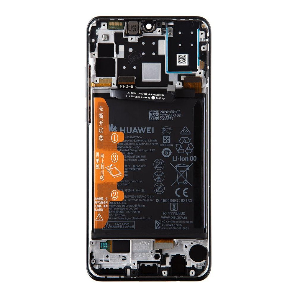 Lcd Huawei P30 Lite 2020 02352PJM MAR-L21MEA Nero 48MP