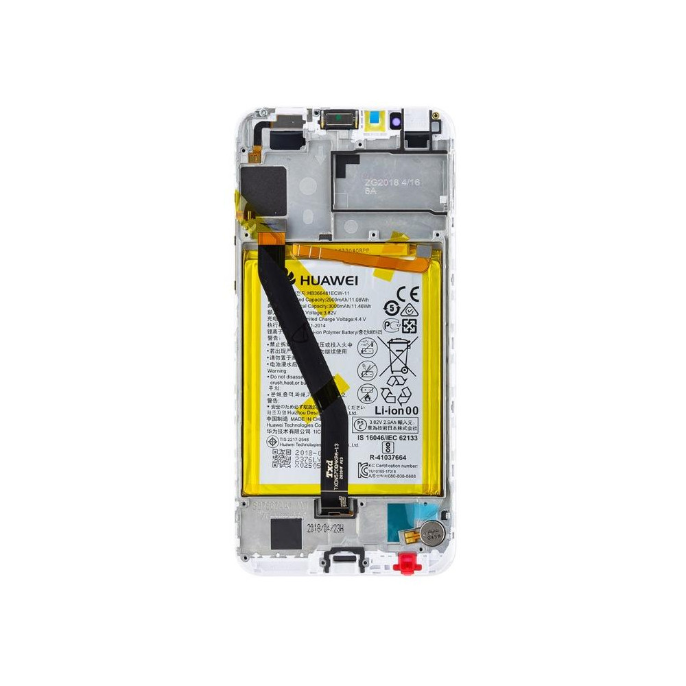 Lcd per Huawei Y6 2018 Con Batteria Service Pack Bianco