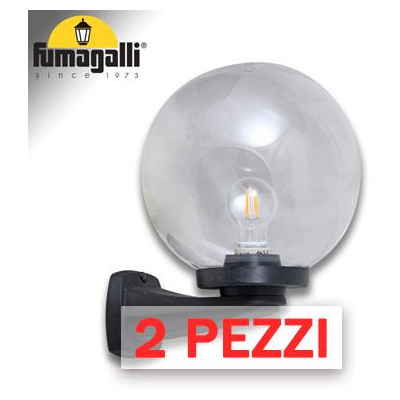 2x pezzi di NARDO/G250 NERO TRASP E27