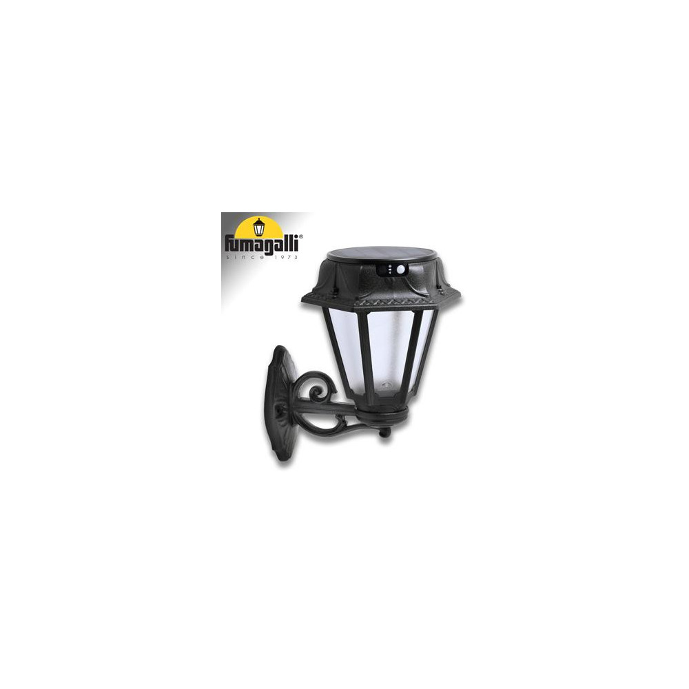 BISSO/ROSETTA NERO SATIN SOLAR LED Ø150 PIR CCT SET