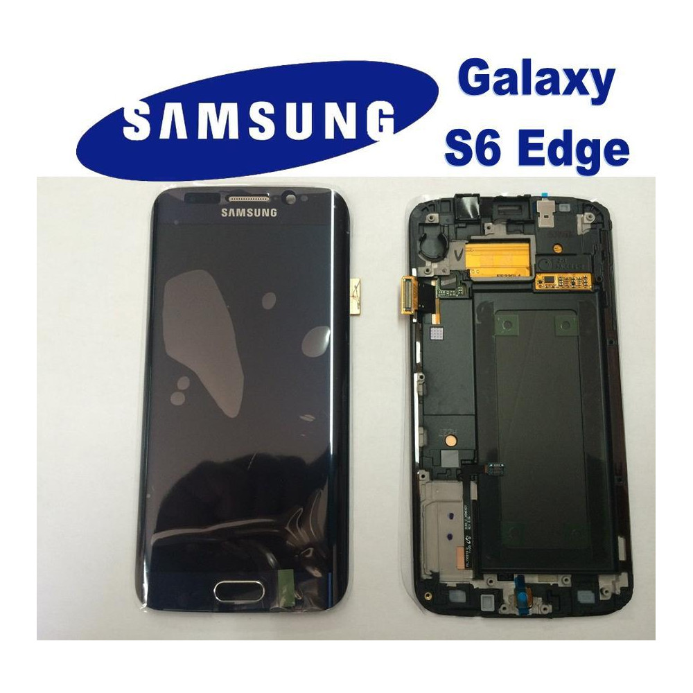 LCD + TOUCH ORIGINALE PER GALAXY S6 EDGE NERO GH97-17162A