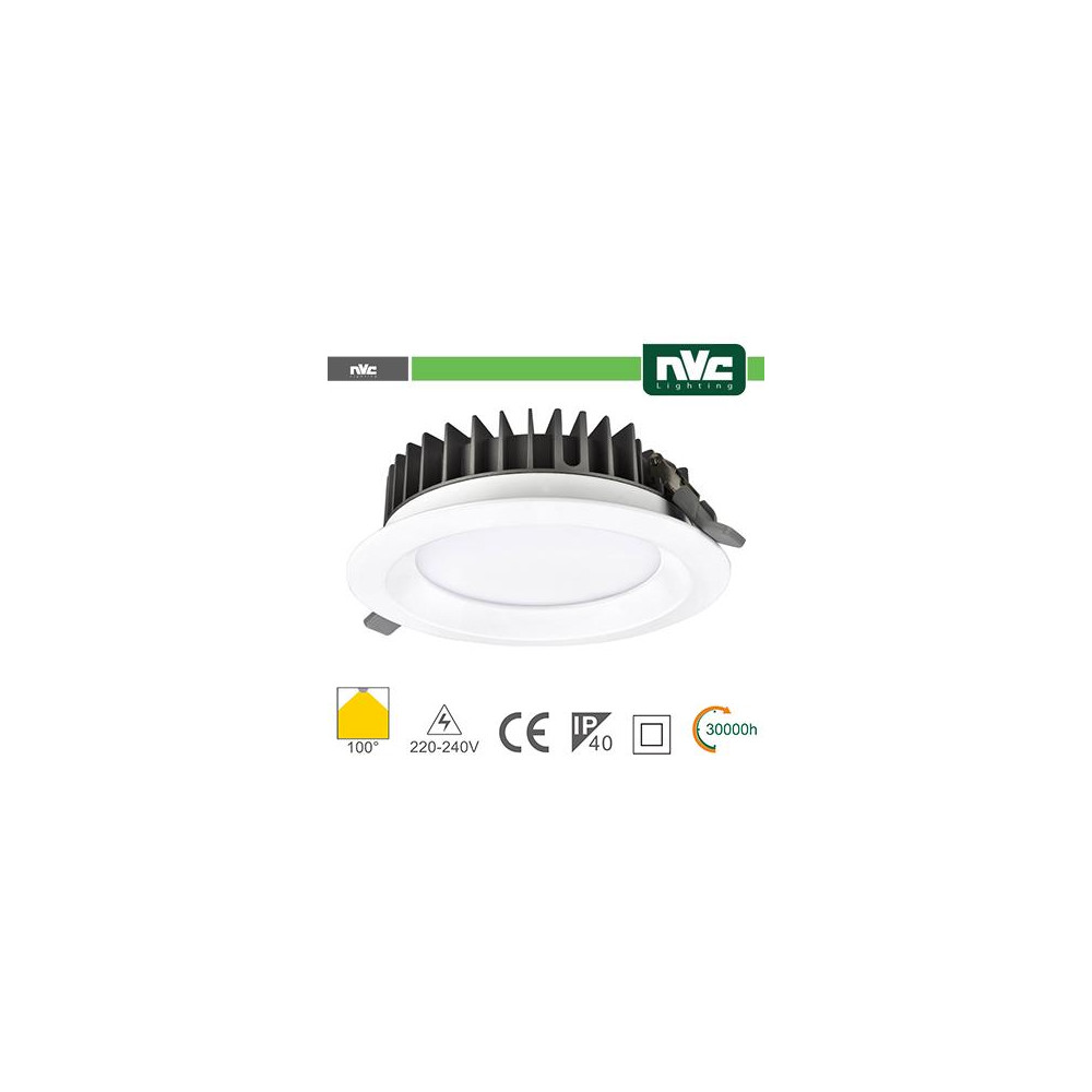 Downlight LED IP40 20W 3000K 1530LM 100º FORO:150mm