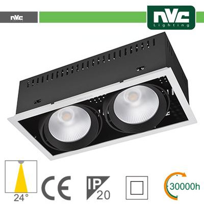 Incasso Multi lampada - 48w(2x24w) 3000k 3500lm24° CRI90