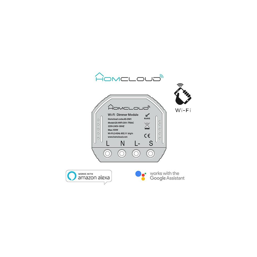 Modulo Dimmer 1CH Wi-Fi da incasso