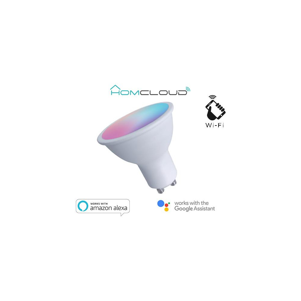 Faretto GU10 ad incasso Wi-FI RGB + Bianco caldo dimmerabile