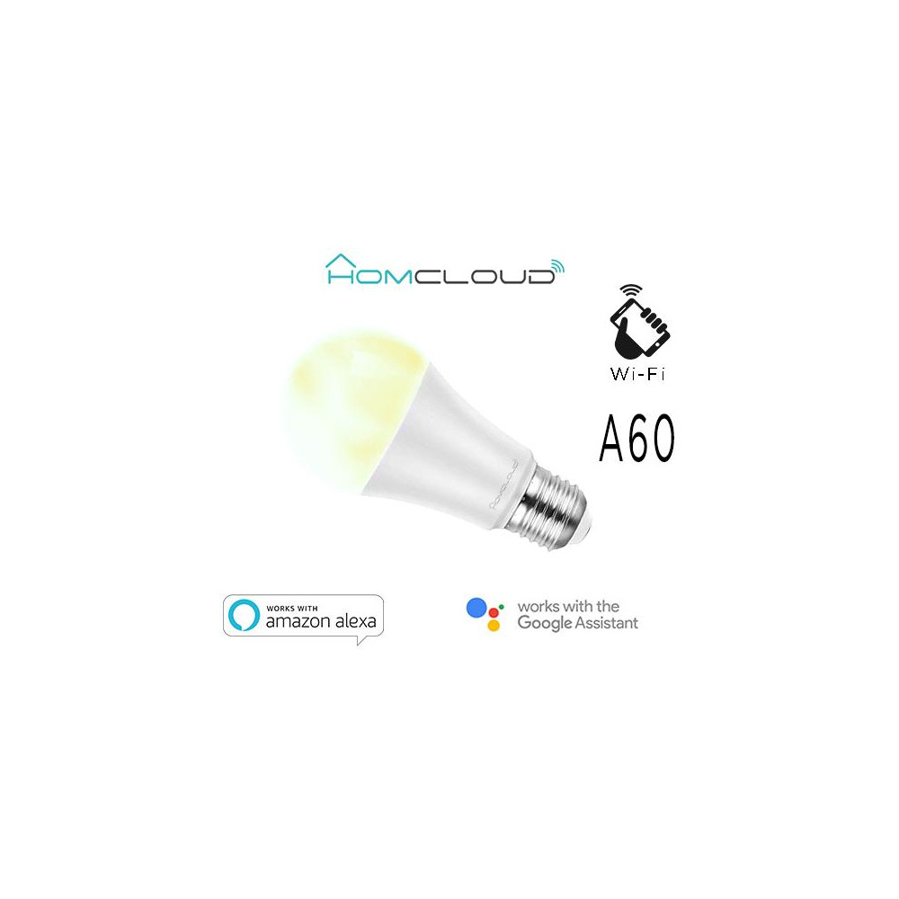 Lampadina Wi-Fi + Bluetooth Bianco CCT E27 A60 dimm