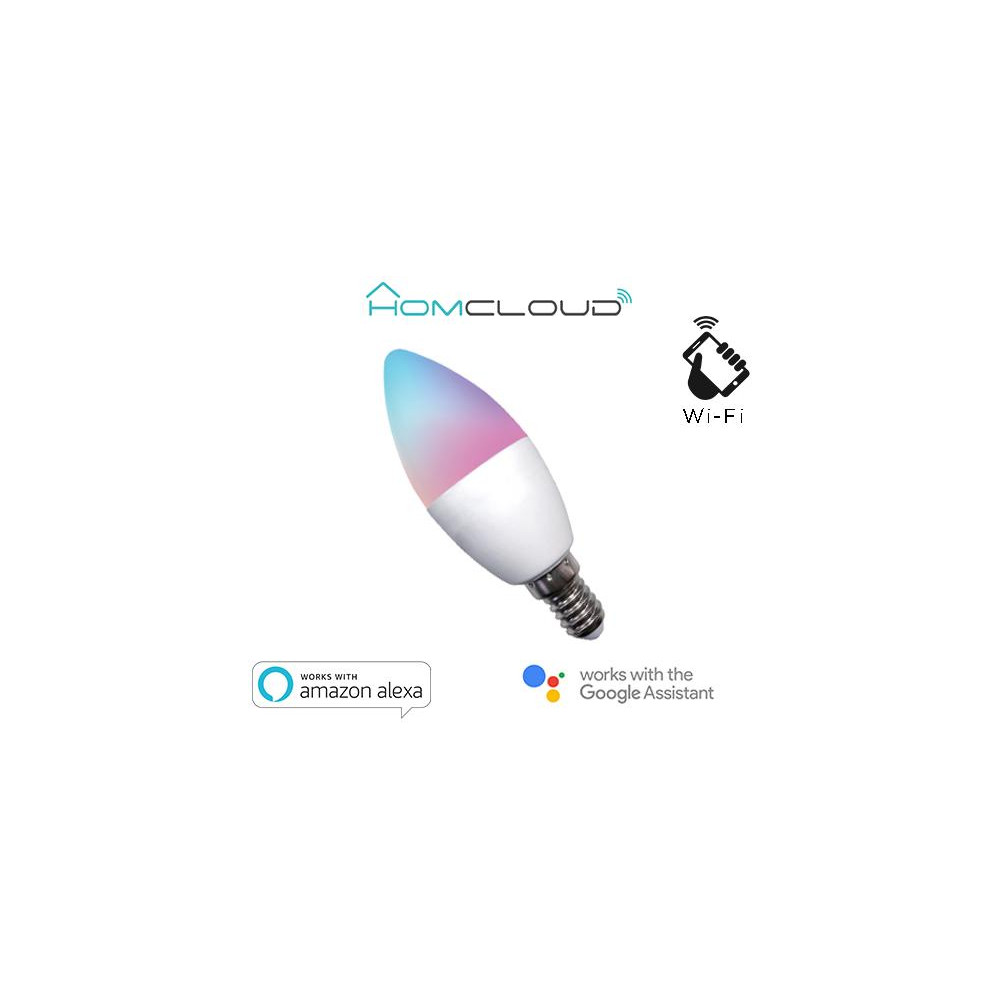 Lampadina Wi-FI RGB + Bianco caldo E14 C37 dimmerabile