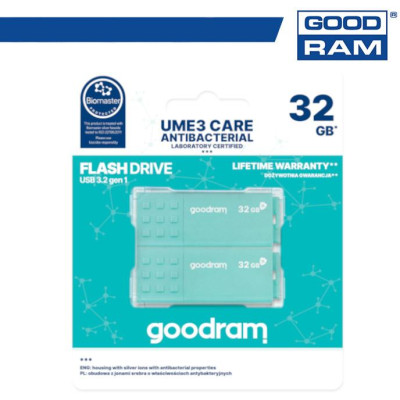 Pendrive GoodRAM 32GB UME3 CARE - ANTIBATTERICA - USB 3.0 - 2-pack