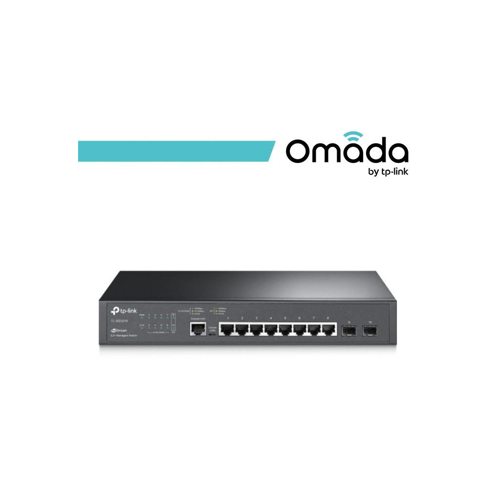 Omada Switch Managed L2+ con 8 Porte Gigabit e 2 Slot SFP - SG3210